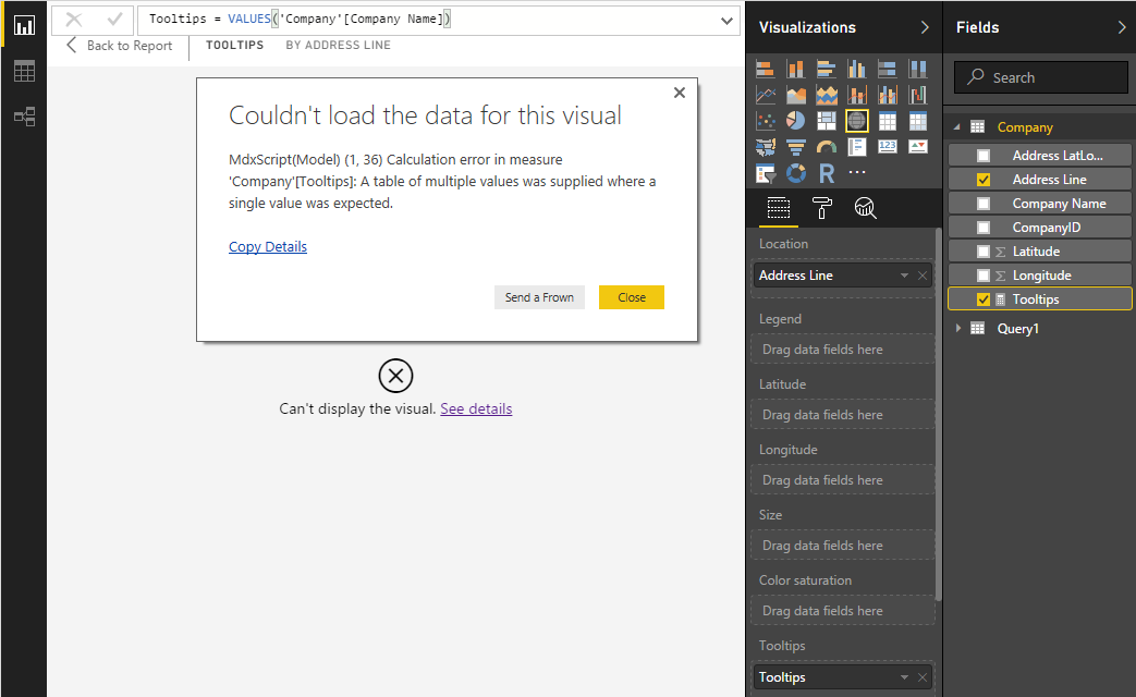Solved: How to display data at different lines on Map bubb ...