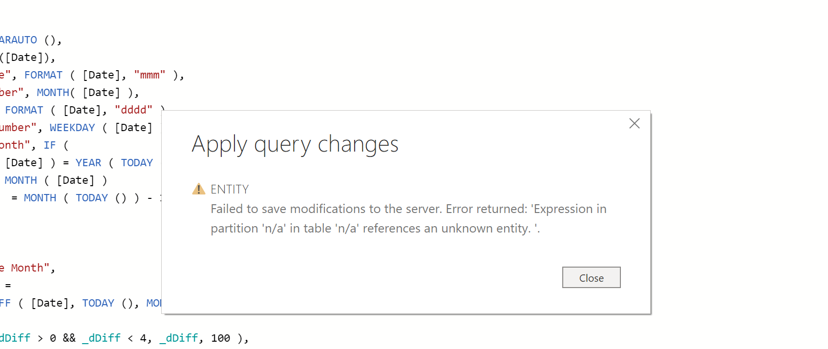 Solved: error when try to apply changes after creating fun ...