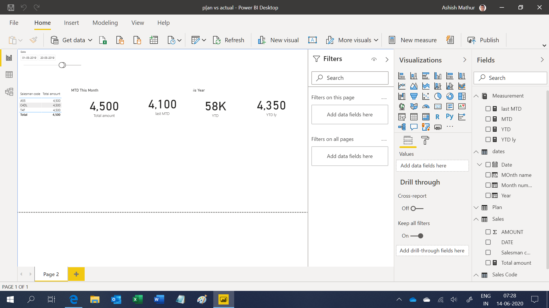 Solved: comparassion of MTD and YTD - Microsoft Fabric Community