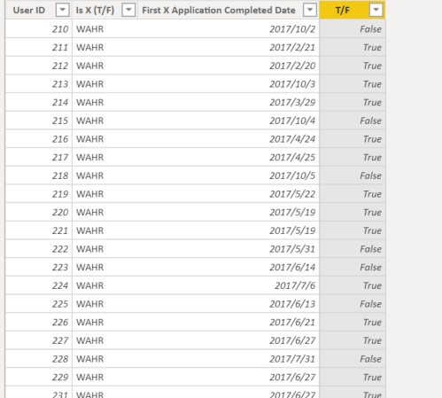 Solved: Return T/F if values match on two filtered tables - Microsoft ...