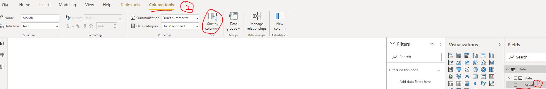 Sort By Column Not Available - Microsoft Fabric Community