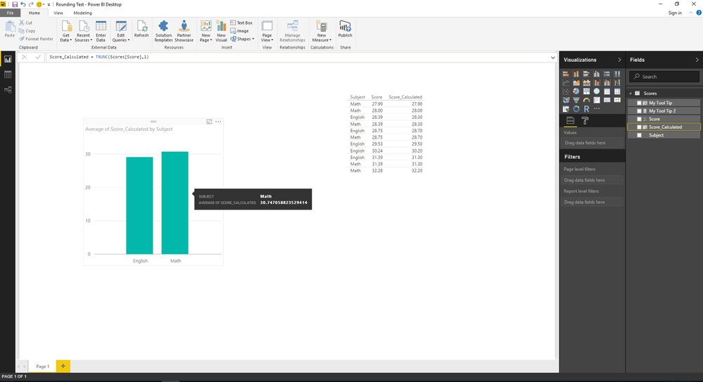 (I recreated and saved the workbook this time, hence the different average score)