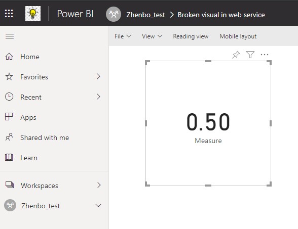 Broken visual in web service - Microsoft Fabric Community