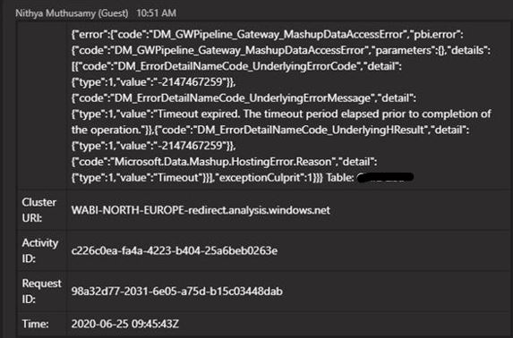 error:[codes:”DM_GWPipeline_Gateway_MashupDataAcce... - Microsoft ...
