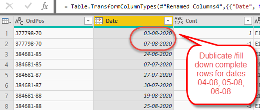 Solved: Grouped fill down by Dates - Microsoft Fabric Community