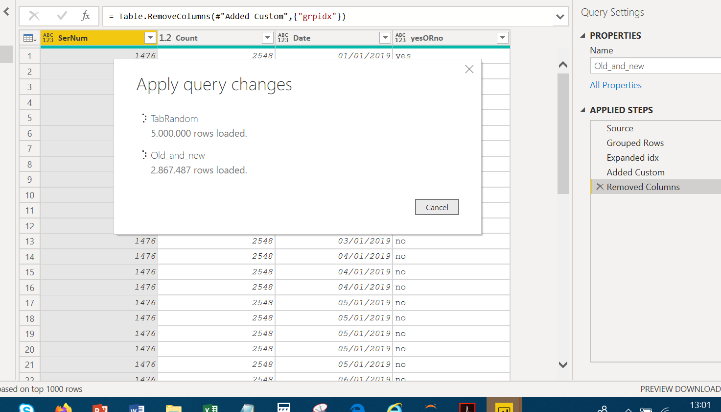 Solved: Column that tells if value occurs for first time - Microsoft ...