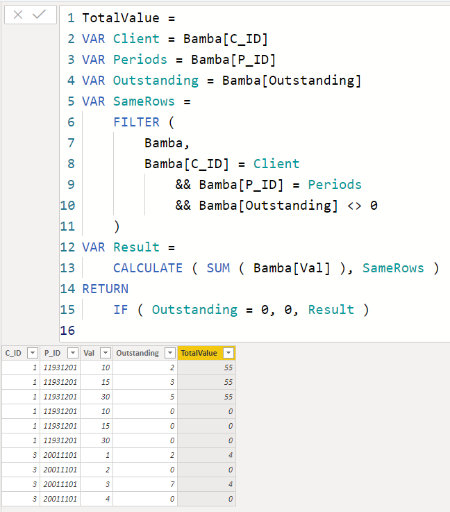 Solved: Summing values in a column based on two conditions... - Microsoft  Fabric Community