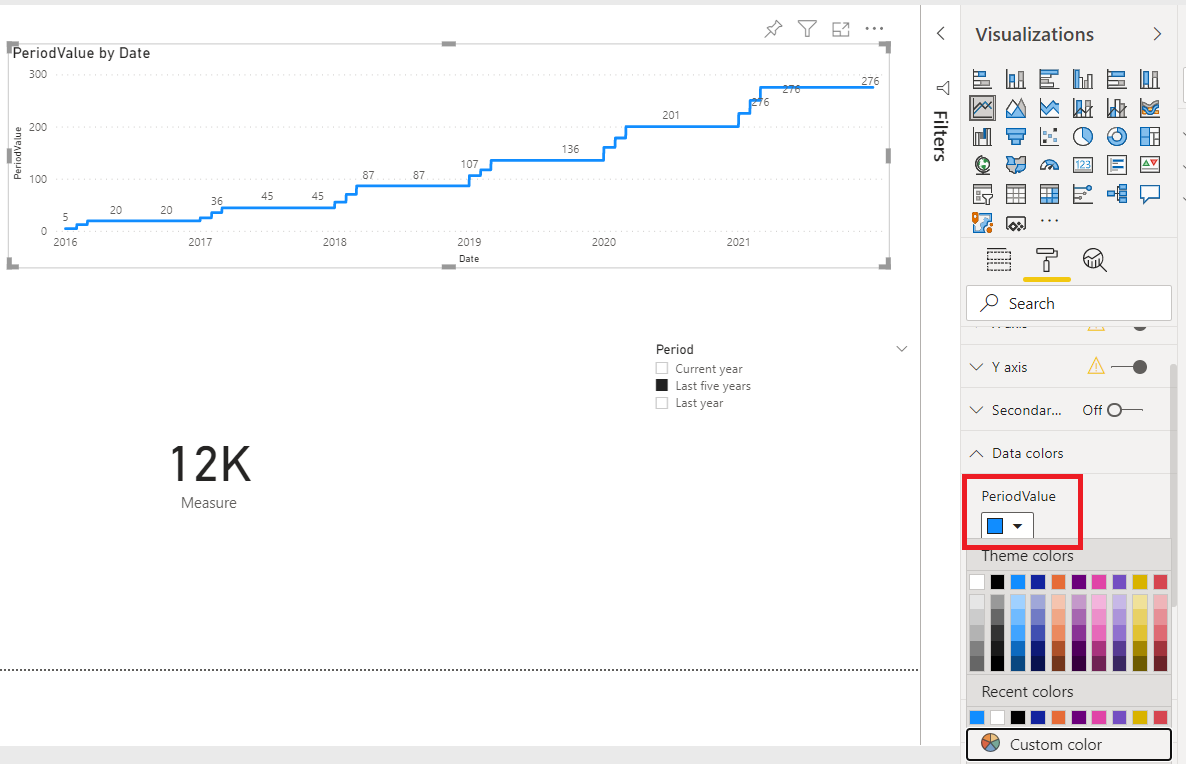 Solved: Can users change line graph colors from web app? - Microsoft ...
