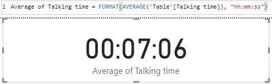 Solved: Average of talking time - Microsoft Fabric Community