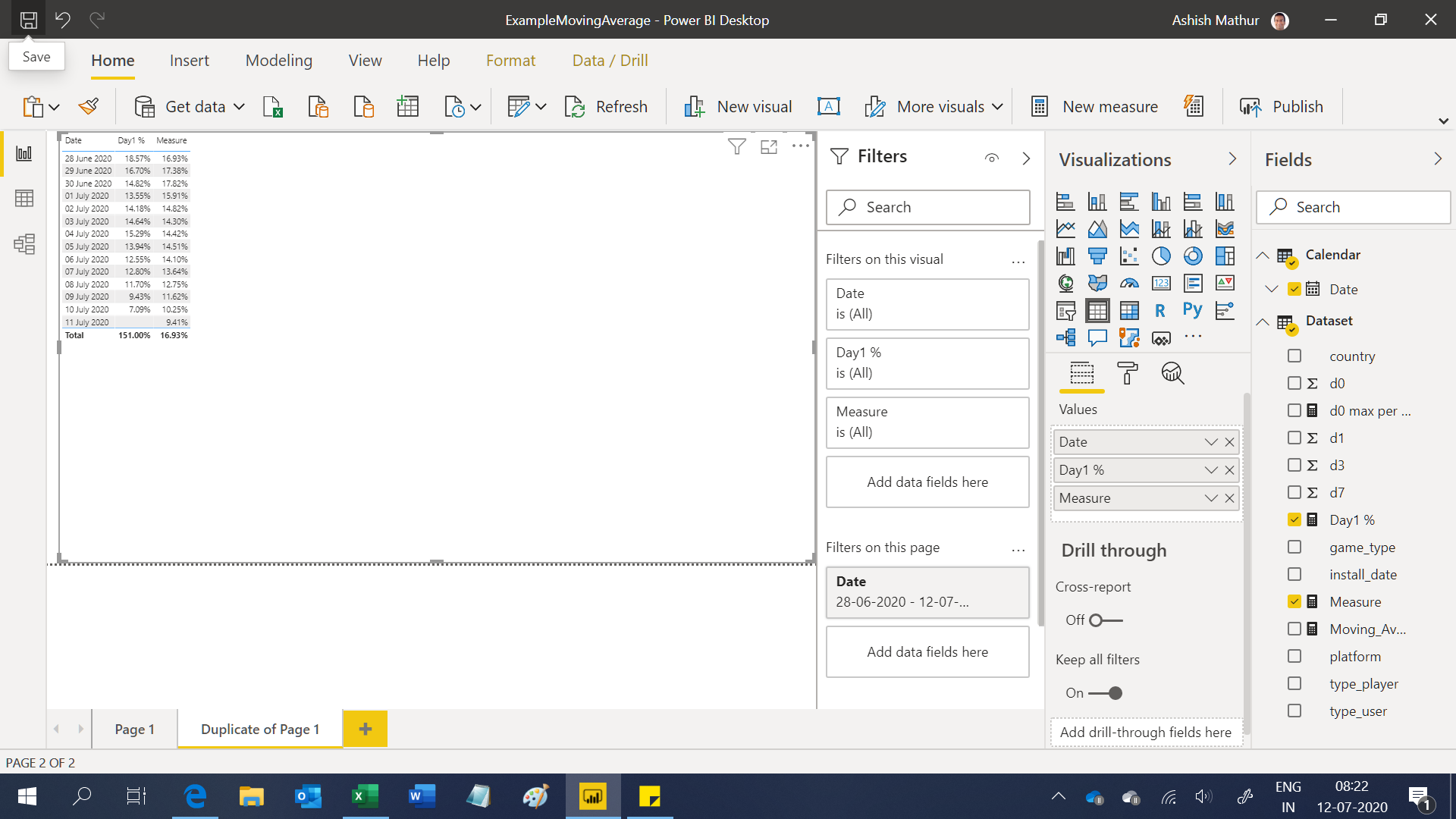 Solved: Moving average doesnt working - Microsoft Fabric Community