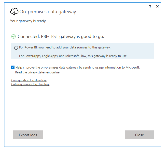 How to configure the gateway for my Power BI servi... - Microsoft ...