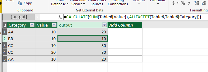 Solved: Re: Sum of values by each category - Microsoft Fabric Community