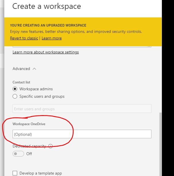 Workspace OneDrive - Microsoft Fabric Community