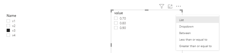 Dynamic bar slicer based on variables selected - Microsoft Fabric Community