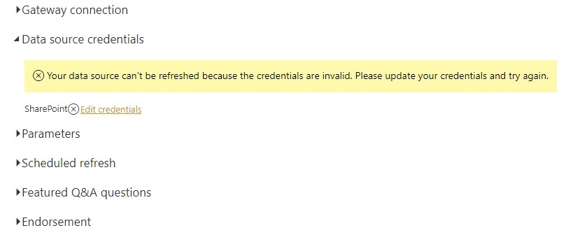 Sharepoint Online List -> Scheduled Refresh - No o... - Microsoft ...