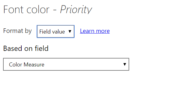 Solved: Conditional formatting on a Text filed - Microsoft Fabric Community