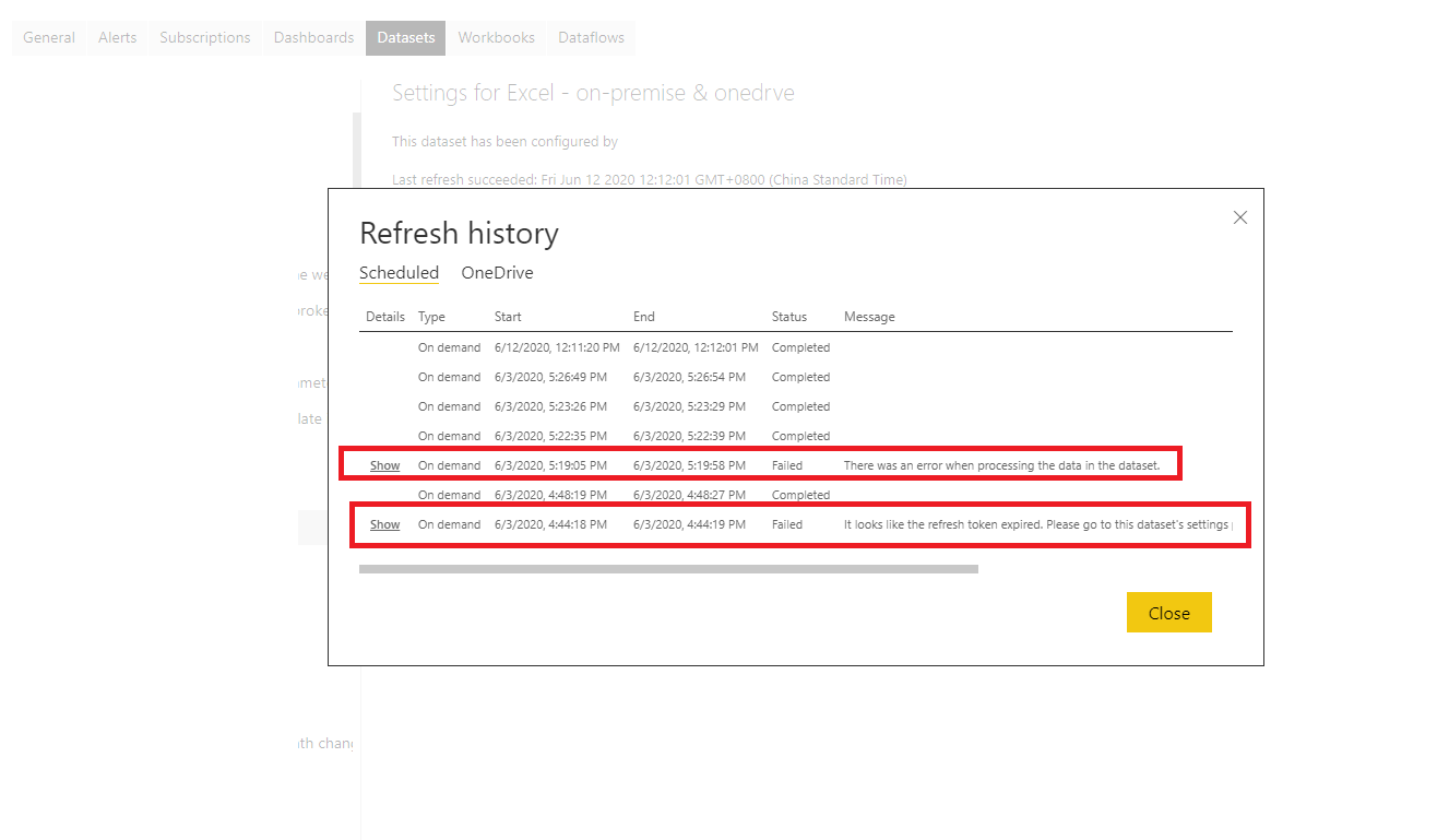 Solved: Schedule refresh failed - Microsoft Fabric Community