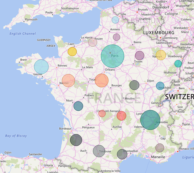 Filled map for France - how to name counties, coun... - Microsoft ...