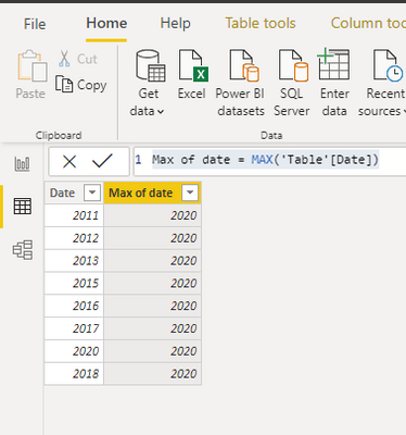 Solved: Max value from a column in Power Query Editor - Microsoft Fabric  Community