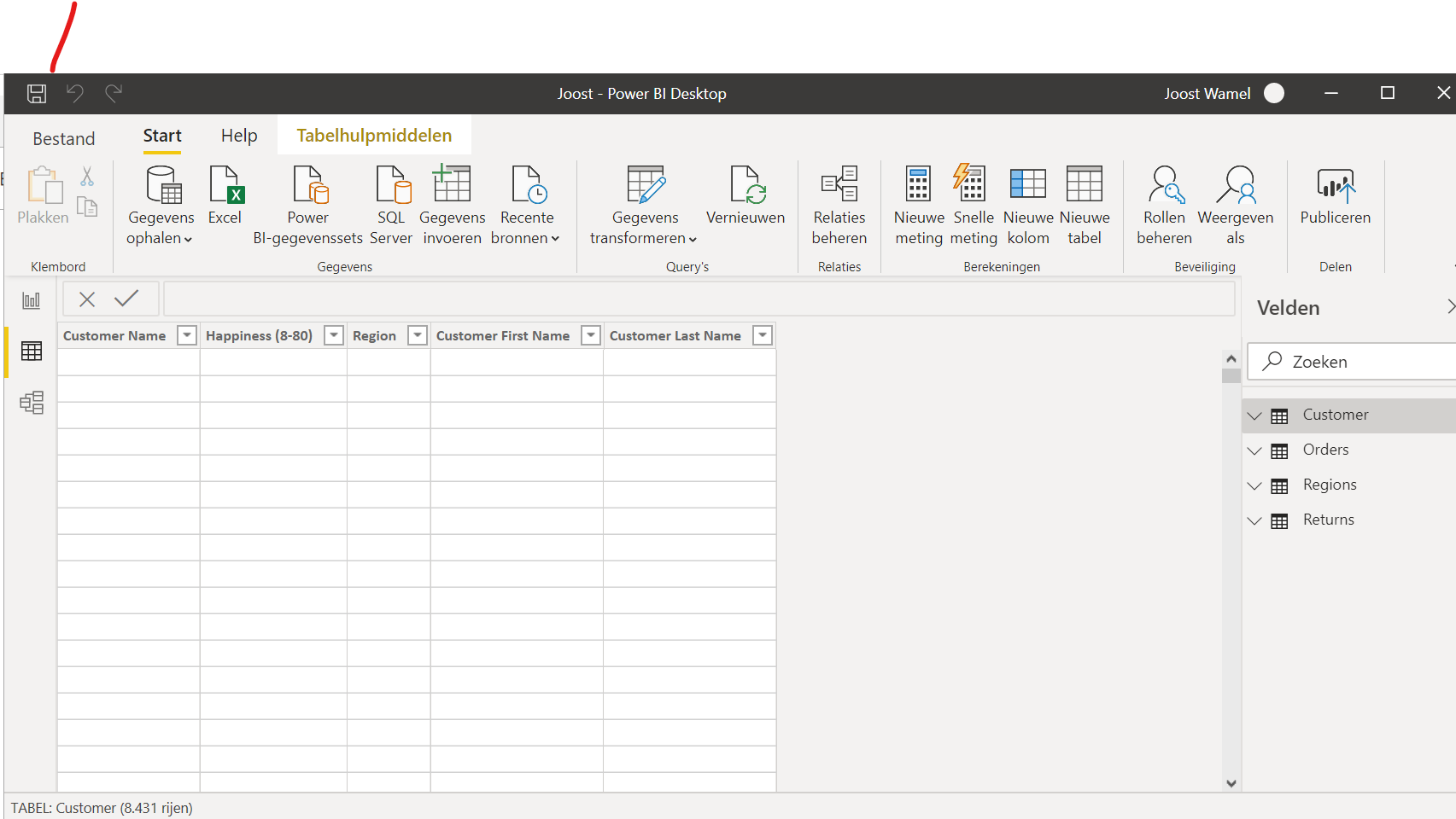 Solved: Data from power BI query does not show up in data ...