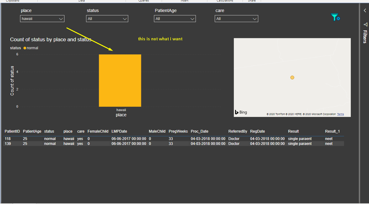 how to display the result for child filter on clic... - Microsoft ...