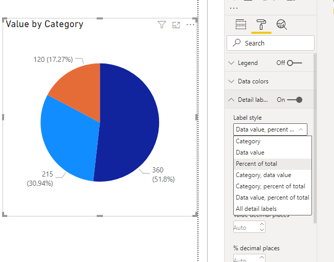 Solved: Not displaying % on chart - Microsoft Fabric Community