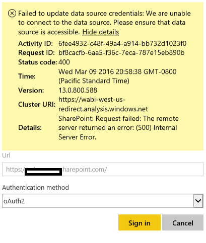 Failed to update data source credentials: - Microsoft Fabric Community