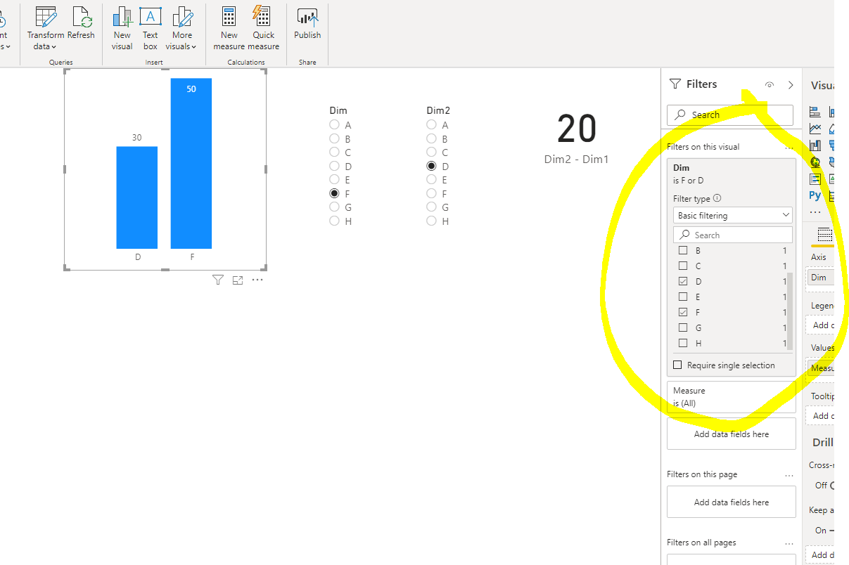 Solved: Filter same dimensions together on chart - Microsoft Fabric ...