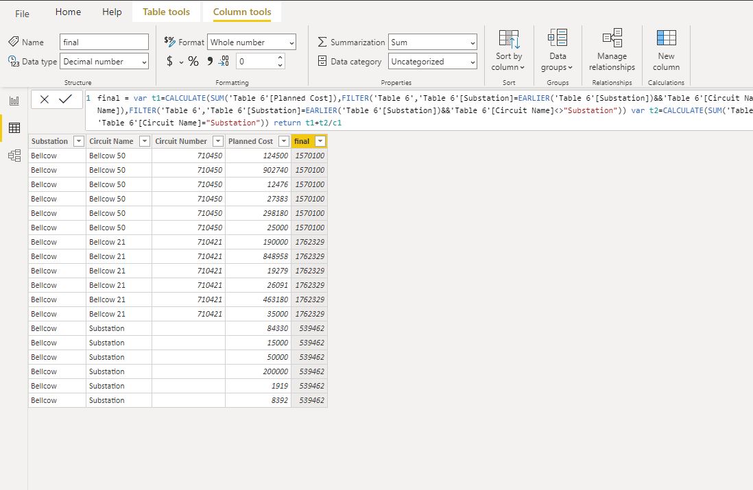 Calculation by Category - Microsoft Fabric Community