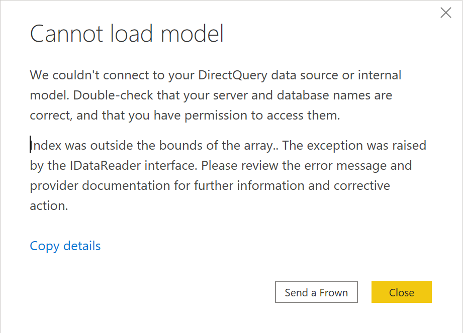 Cannot load data model - Microsoft Fabric Community