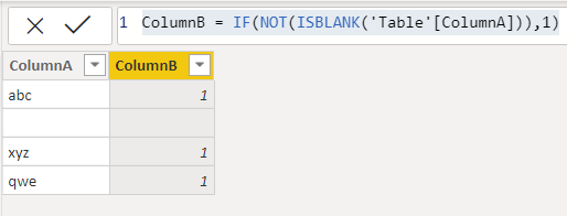 Solved: DAX for IF formula - Microsoft Fabric Community
