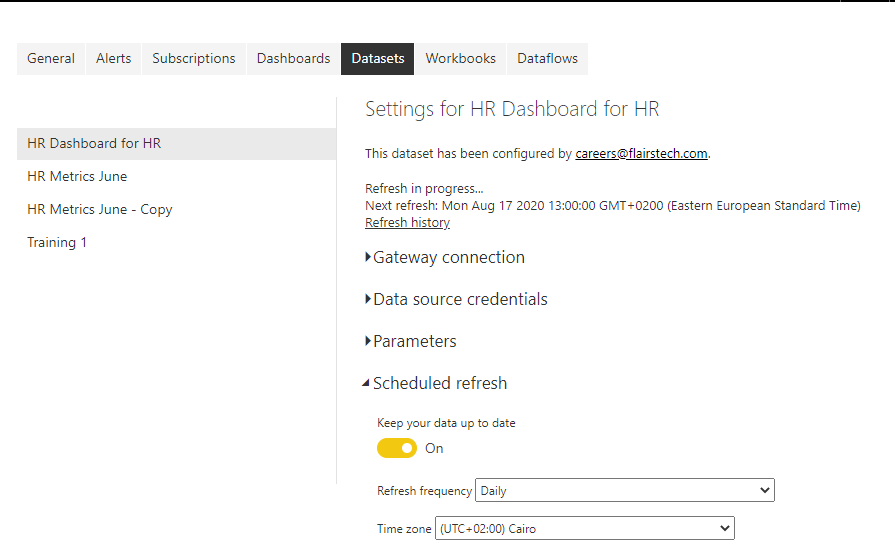 Report Refresh in Progress using Gateway - Microsoft Fabric Community