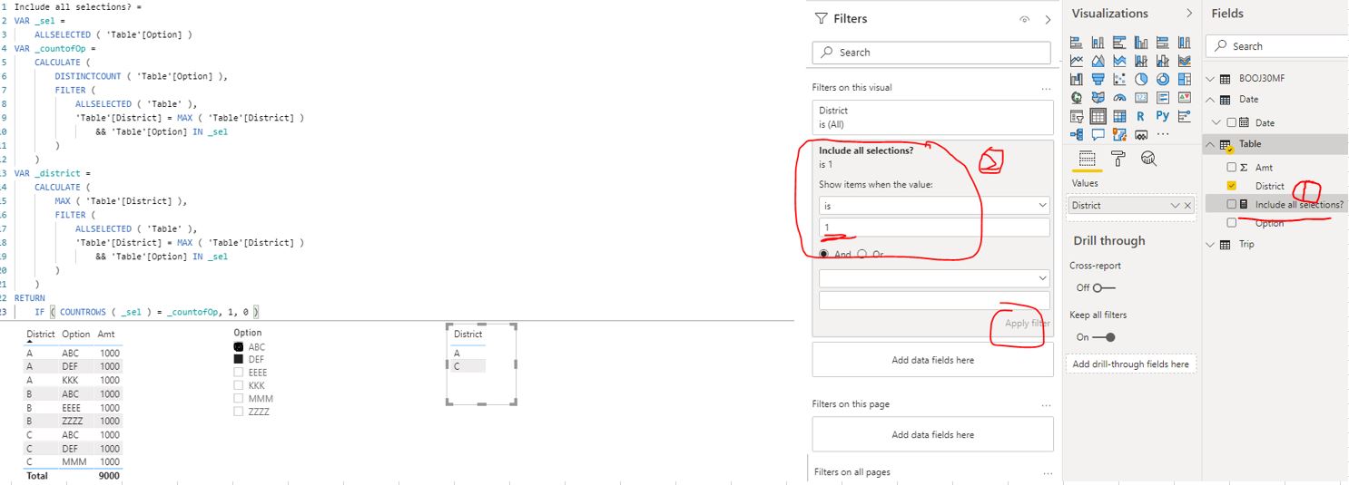 Solved: Filter with And Condition using slicer - Microsoft Fabric Community