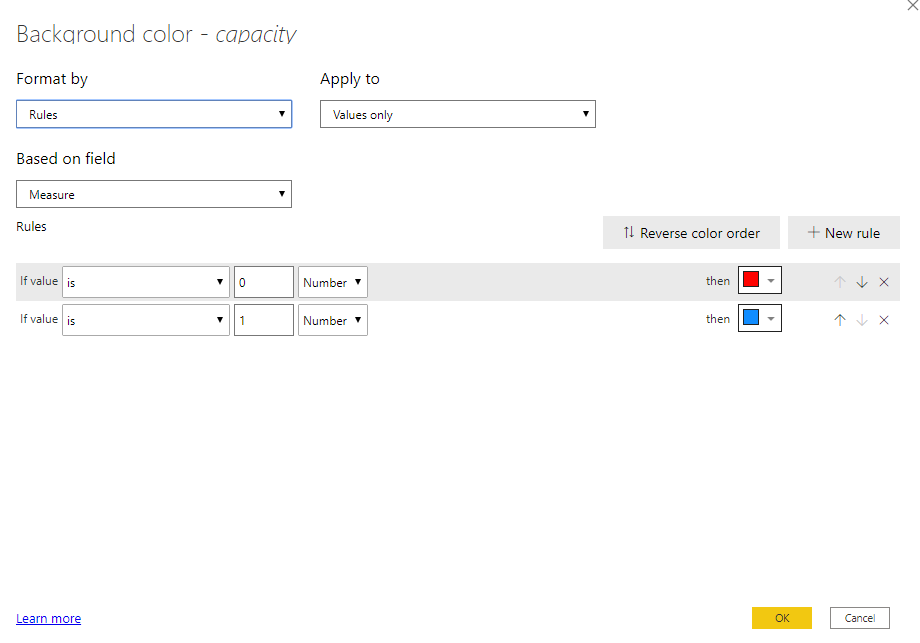 Solved: Color Formatting on Matrix - Microsoft Fabric Community
