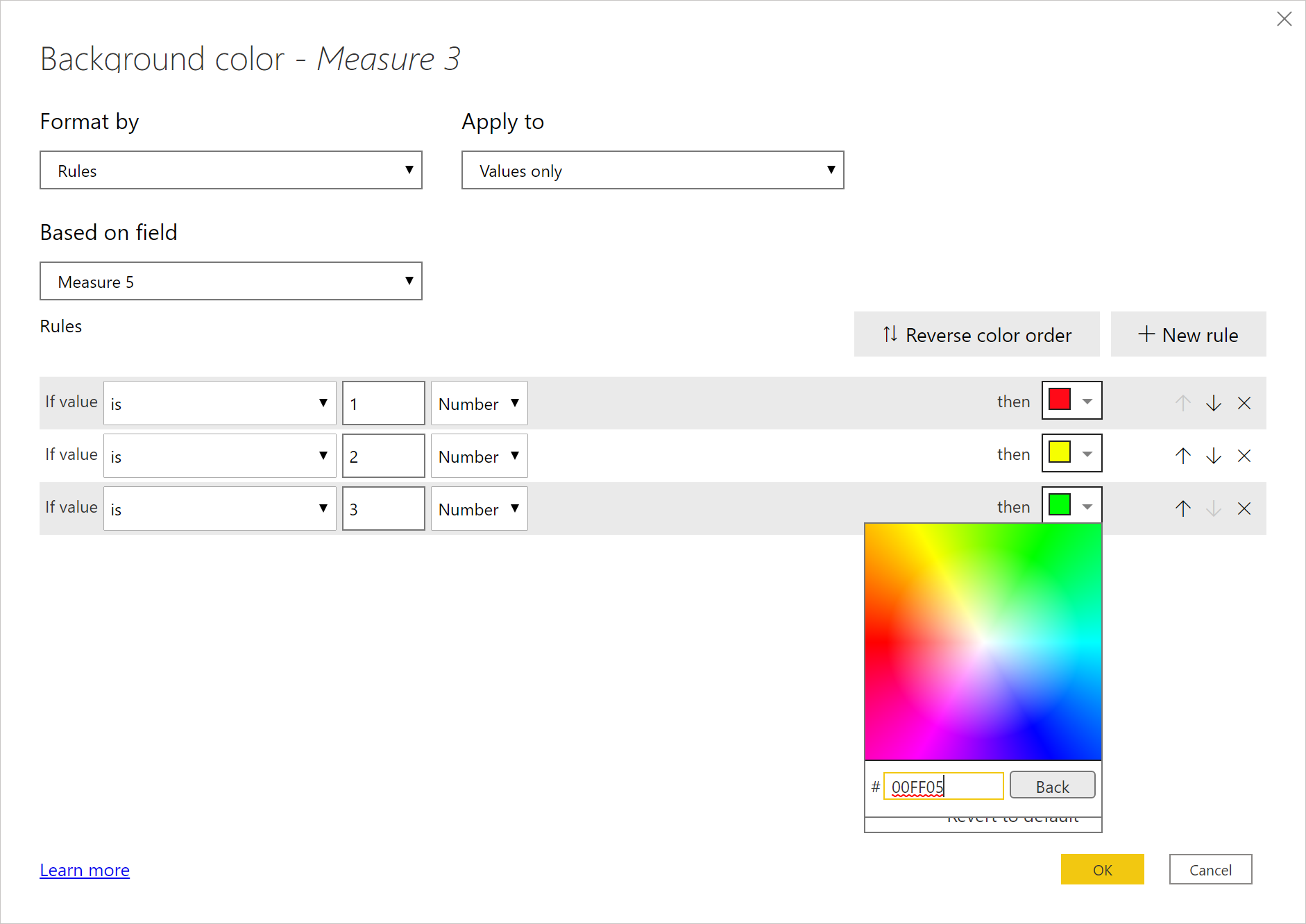 Solved: Creating Conditional color format based on a chang ...
