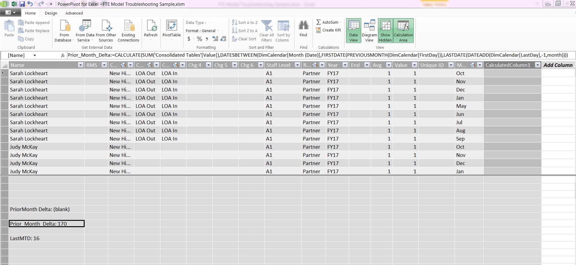 Solved: Calculating Variance: one month vs prior month - Microsoft ...