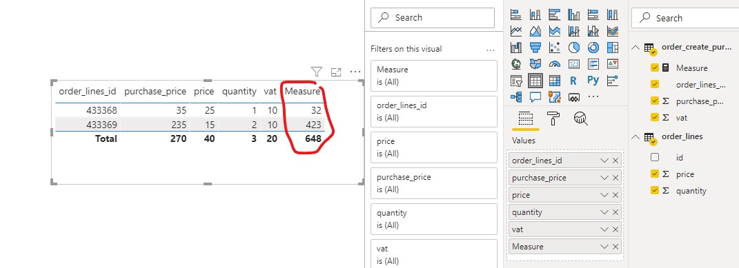 Solved: Measure from 2 tables - Microsoft Fabric Community
