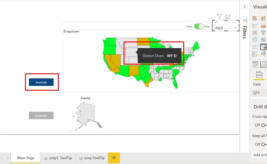 Custom Map showing 