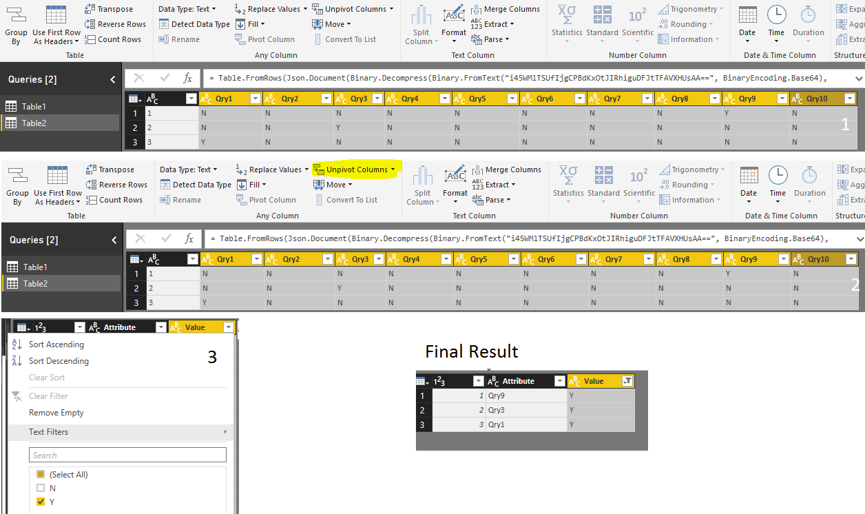 Solved: Using column header as values - Microsoft Fabric Community
