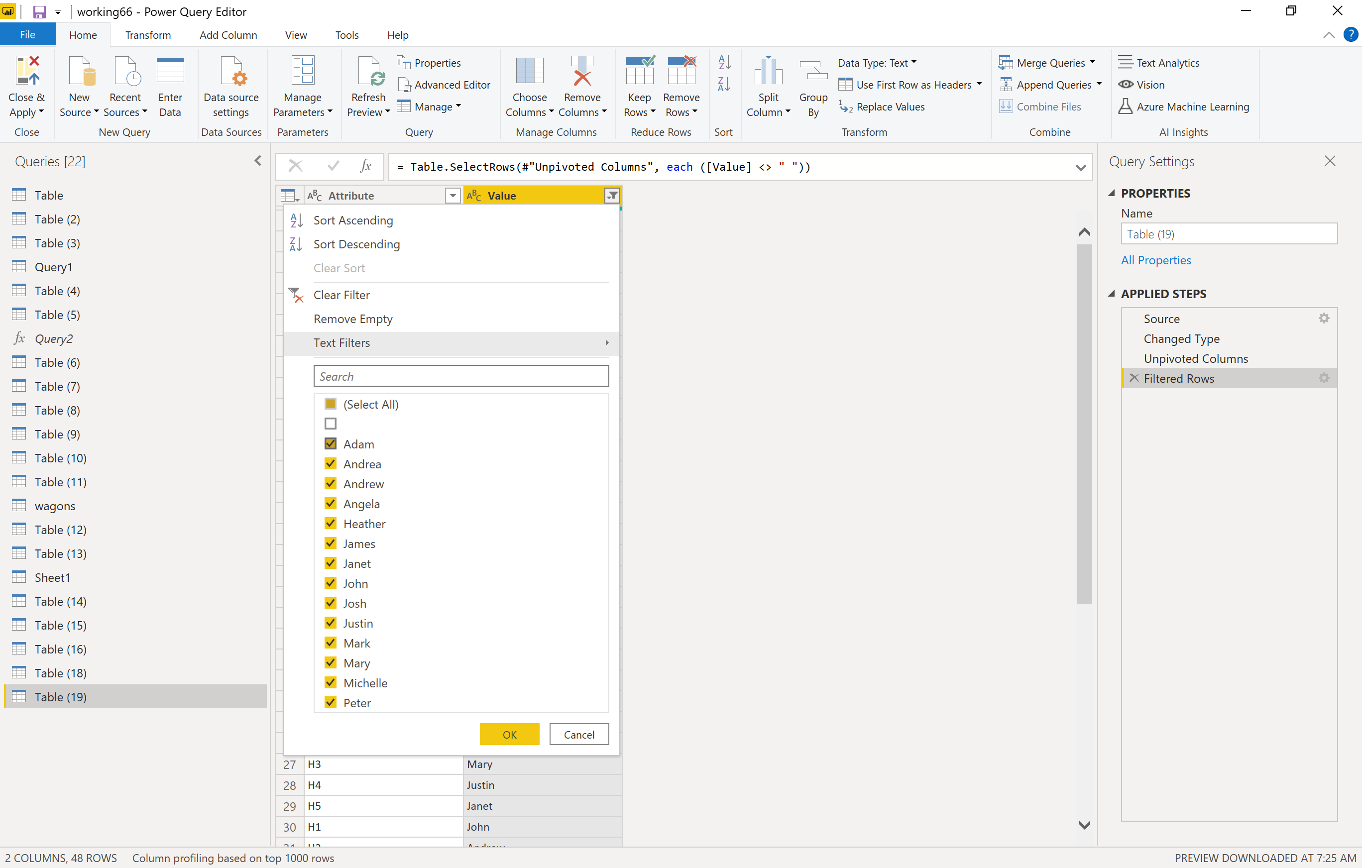 Solved: Remove lines from data source when import data fro ...