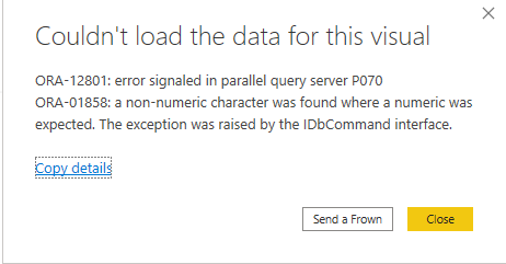ERROR: Couldn't load the data for the visual - Microsoft Fabric Community