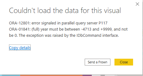 ERROR: Couldn't load the data for the visual - Microsoft Fabric Community