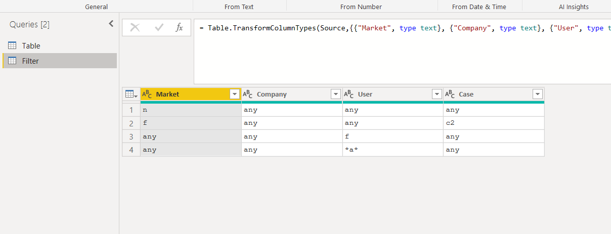 Solved: Use table rows as a multiple filter criteria - Microsoft Fabric ...
