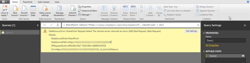 Error-SharePoint List Connection to PowerBI.png