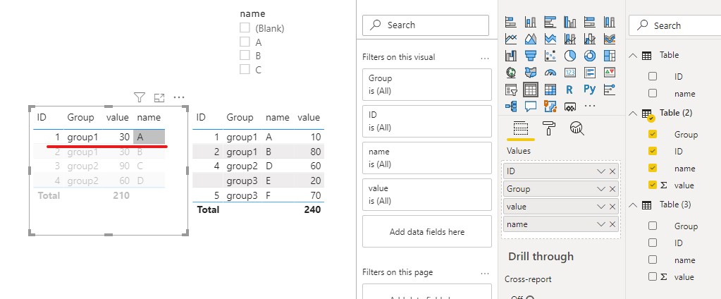 Solved: Table Visualization / Filtering / Relationships - Microsoft ...