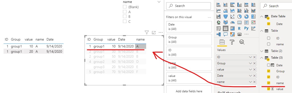 Solved: Table Visualization / Filtering / Relationships - Microsoft ...