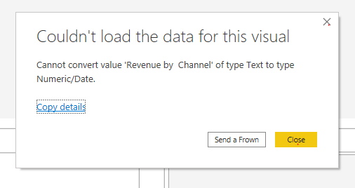 Error: Couldnt load the data from Visual - Microsoft Fabric Community