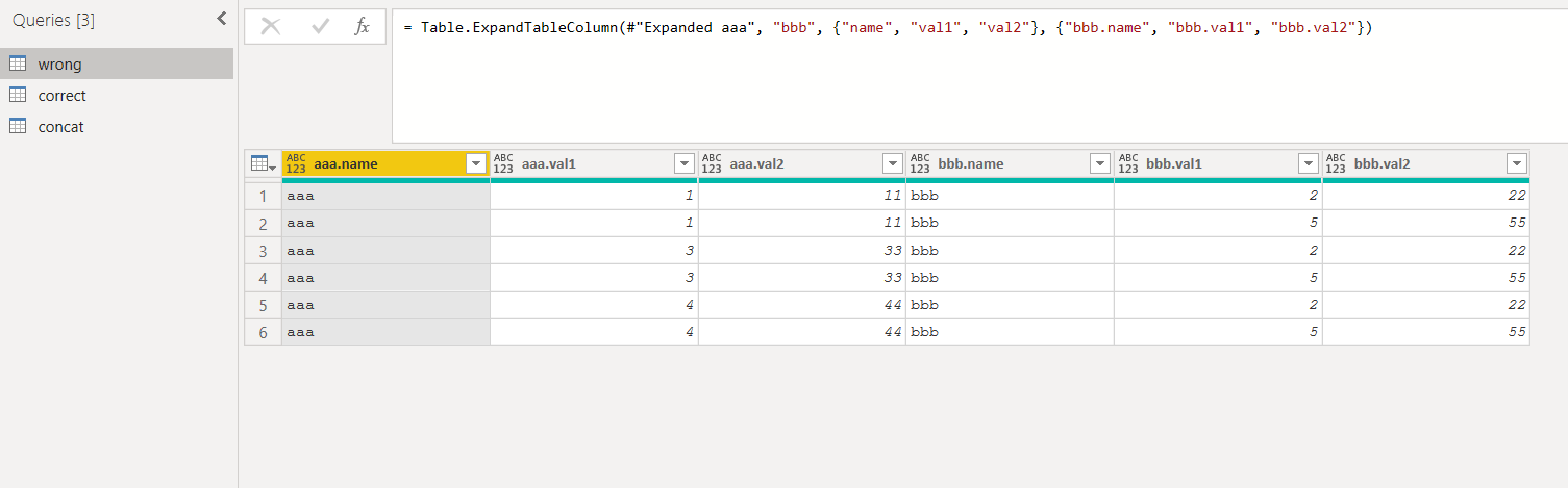 Solved: Reduce table in table to columns - Microsoft Fabric Community