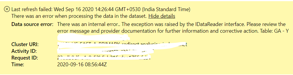 Data Refresh Issue with Google Analytics Connector... - Microsoft ...
