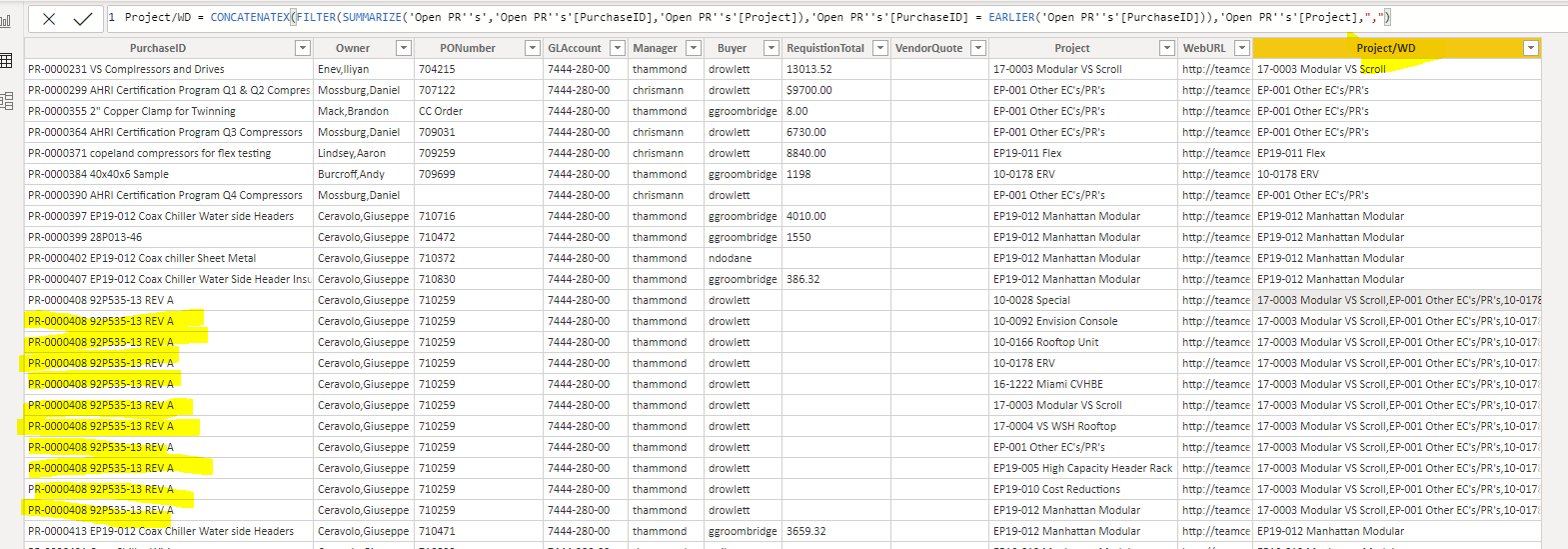 Solved: Remove duplicate rows and merge the associated val ...